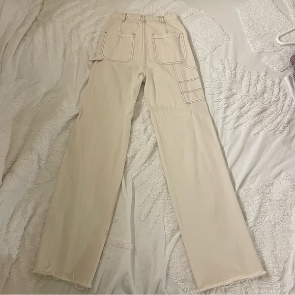 Wide Leg Off White Jeans - Picture 6 of 6